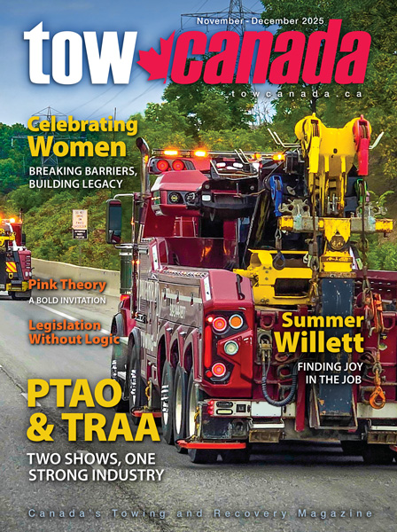 cover of Tow Canada magazine, November-December 2025 issue.